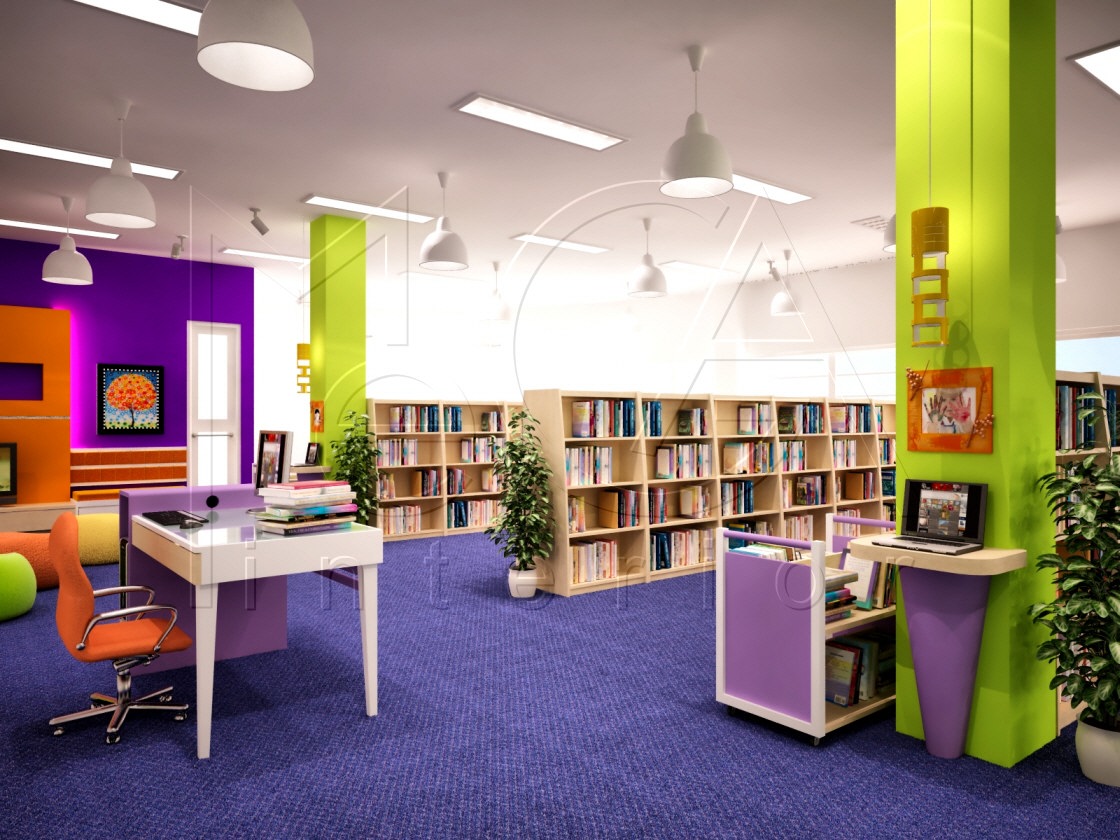 primary library ii  mi design interior